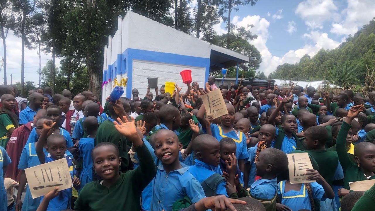 New School Toilet Built by Charity Founder Nish Tailor from, The Kula Foundation. Toilet Block Donation to Build a new toilet in Kenya.